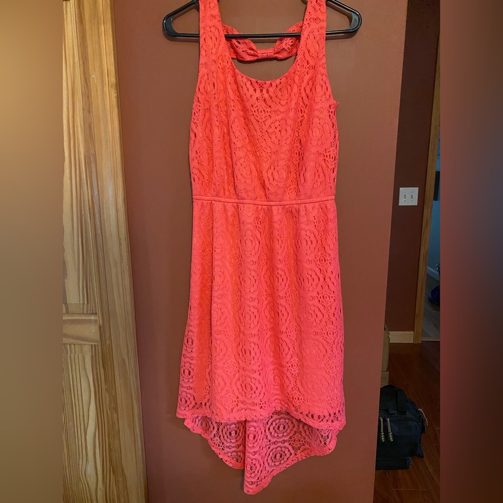 Women’s pink high low dress size 10